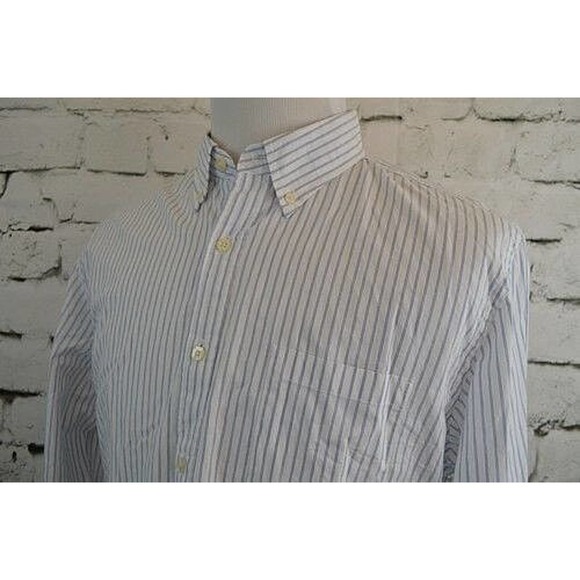 J.Crew Men's Button Down Long Sleeve Striped Long Sleeve Dress Shirt Size Large - Picture 6 of 11